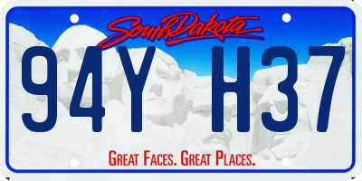 SD license plate 94YH37