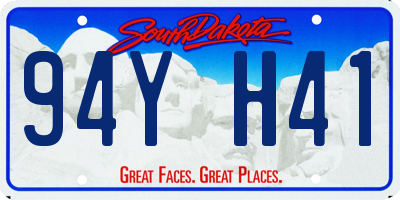 SD license plate 94YH41