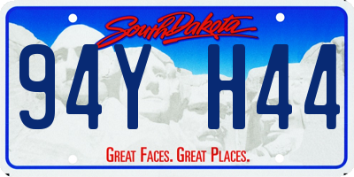 SD license plate 94YH44