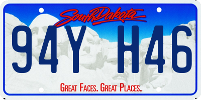 SD license plate 94YH46