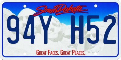 SD license plate 94YH52