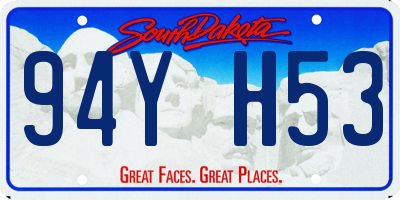 SD license plate 94YH53