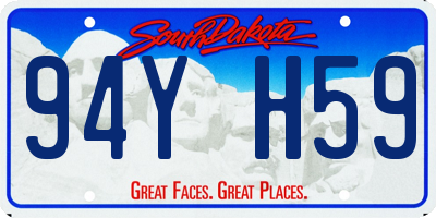 SD license plate 94YH59