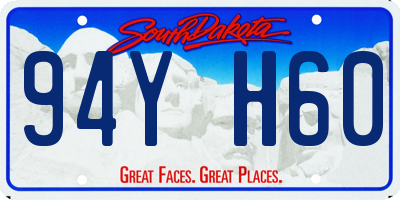 SD license plate 94YH60