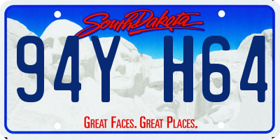 SD license plate 94YH64