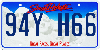 SD license plate 94YH66