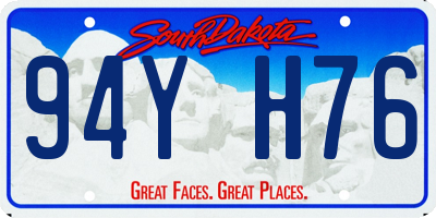 SD license plate 94YH76