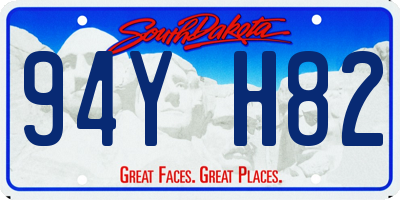 SD license plate 94YH82