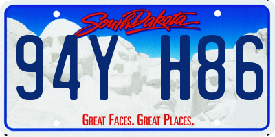 SD license plate 94YH86