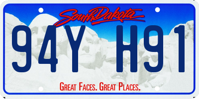 SD license plate 94YH91