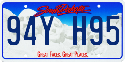 SD license plate 94YH95