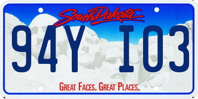 SD license plate 94YI03