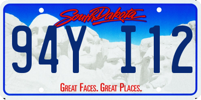 SD license plate 94YI12