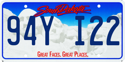 SD license plate 94YI22