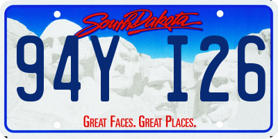 SD license plate 94YI26