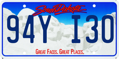 SD license plate 94YI30