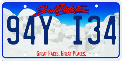 SD license plate 94YI34