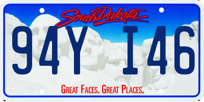 SD license plate 94YI46