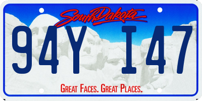 SD license plate 94YI47