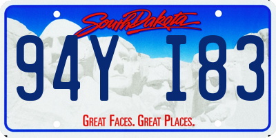 SD license plate 94YI83