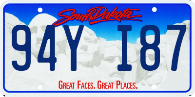 SD license plate 94YI87