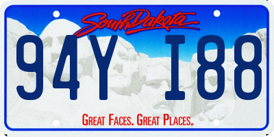 SD license plate 94YI88