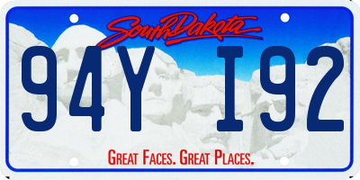 SD license plate 94YI92