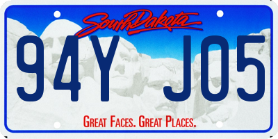 SD license plate 94YJ05