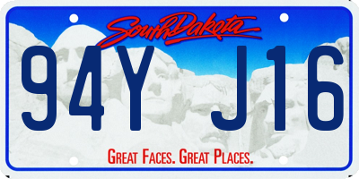SD license plate 94YJ16