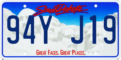 SD license plate 94YJ19