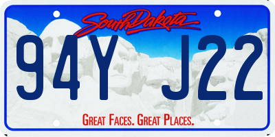 SD license plate 94YJ22