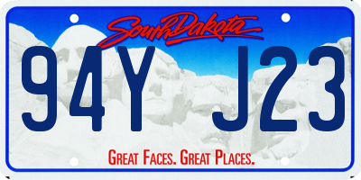 SD license plate 94YJ23