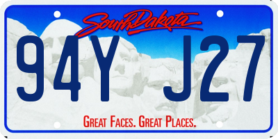 SD license plate 94YJ27