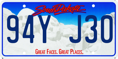 SD license plate 94YJ30