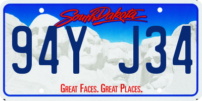 SD license plate 94YJ34