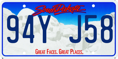 SD license plate 94YJ58