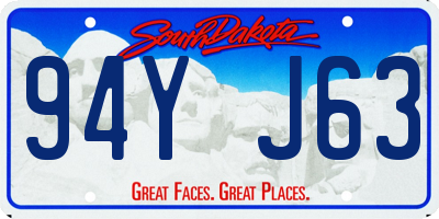 SD license plate 94YJ63