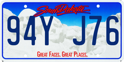 SD license plate 94YJ76