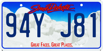 SD license plate 94YJ81