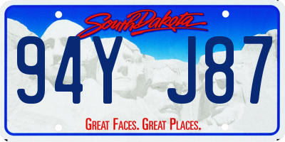 SD license plate 94YJ87