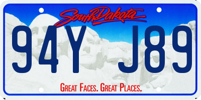 SD license plate 94YJ89