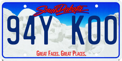 SD license plate 94YK00