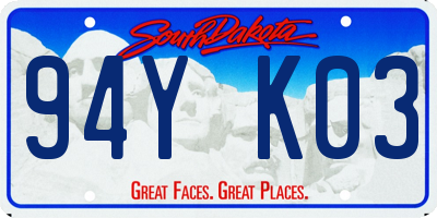 SD license plate 94YK03