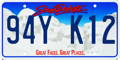 SD license plate 94YK12