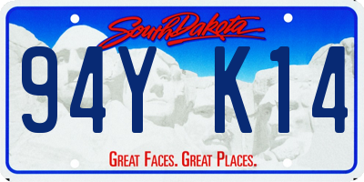 SD license plate 94YK14