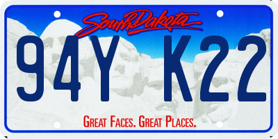 SD license plate 94YK22