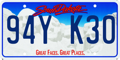 SD license plate 94YK30