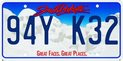 SD license plate 94YK32