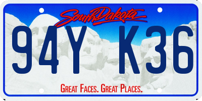 SD license plate 94YK36