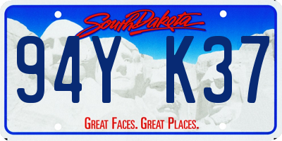 SD license plate 94YK37